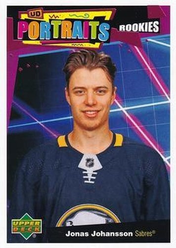 #P-92 Jonas Johansson - Buffalo Sabres - 2020-21 Upper Deck Portraits Hockey