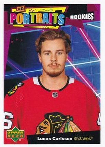 #P-96 Lucas Carlsson - Chicago Blackhawks - 2020-21 Upper Deck Portraits Hockey