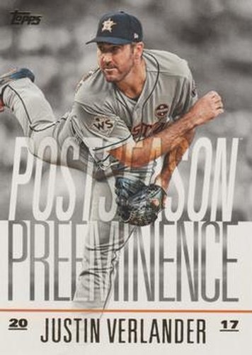 #PO-21 Justin Verlander - Houston Astros - 2018 Topps Update - Postseason Preeminence Baseball