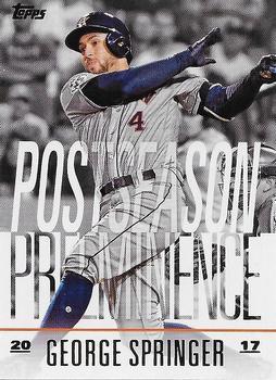 #PO-23 George Springer - Houston Astros - 2018 Topps Update - Postseason Preeminence Baseball