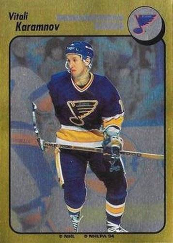 #255 Vitali Karamnov - St. Louis Blues - 1994-95 Panini Hockey Stickers