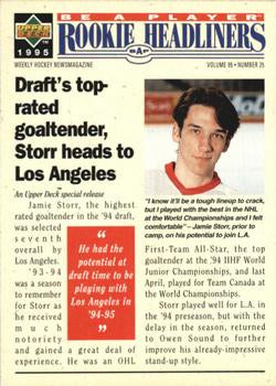 #R157 Jamie Storr - Los Angeles Kings - 1994-95 Upper Deck Be a Player Hockey
