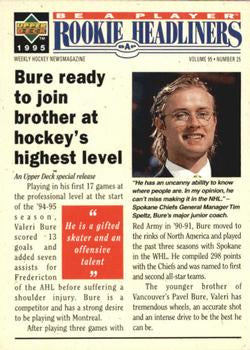 #R159 Valeri Bure - Montreal Canadiens - 1994-95 Upper Deck Be a Player Hockey