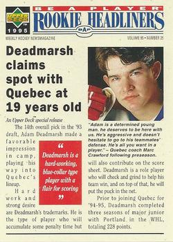 #R165 Adam Deadmarsh - Quebec Nordiques - 1994-95 Upper Deck Be a Player Hockey