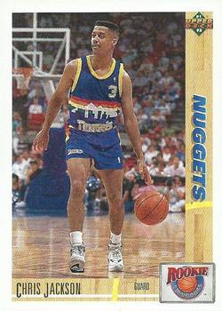 #R17 Chris Jackson - Denver Nuggets - 1991-92 Upper Deck - Rookie Standouts Basketball
