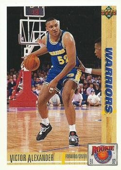 #R21 Victor Alexander - Golden State Warriors - 1991-92 Upper Deck - Rookie Standouts Basketball