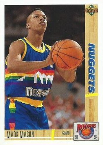 #R25 Mark Macon - Denver Nuggets - 1991-92 Upper Deck - Rookie Standouts Basketball