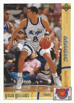 #R35 Brian Williams - Orlando Magic - 1991-92 Upper Deck - Rookie Standouts Basketball