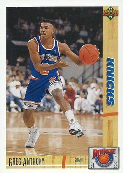 #R37 Greg Anthony - New York Knicks - 1991-92 Upper Deck - Rookie Standouts Basketball