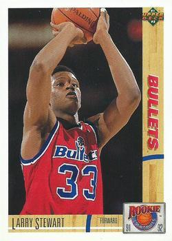 #R39 Larry Stewart - Washington Bullets - 1991-92 Upper Deck - Rookie Standouts Basketball