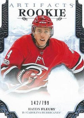 #186 Haydn Fleury - Carolina Hurricanes - 2017-18 Upper Deck Artifacts Hockey