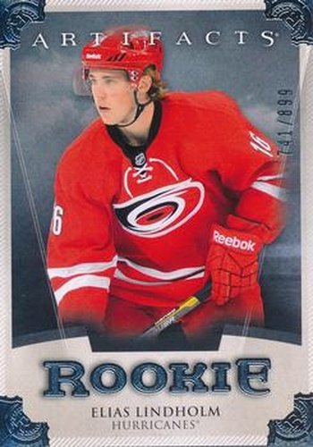 #205 Elias Lindholm - Carolina Hurricanes - 2013-14 Upper Deck Artifacts Hockey