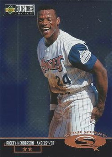 #SQ60 Rickey Henderson - Anaheim Angels - 1998 Collector's Choice - StarQuest Baseball