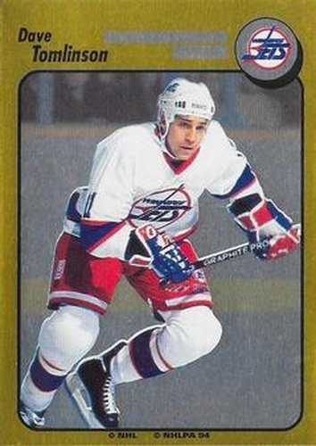 #258 Dave Tomlinson - Winnipeg Jets - 1994-95 Panini Hockey Stickers