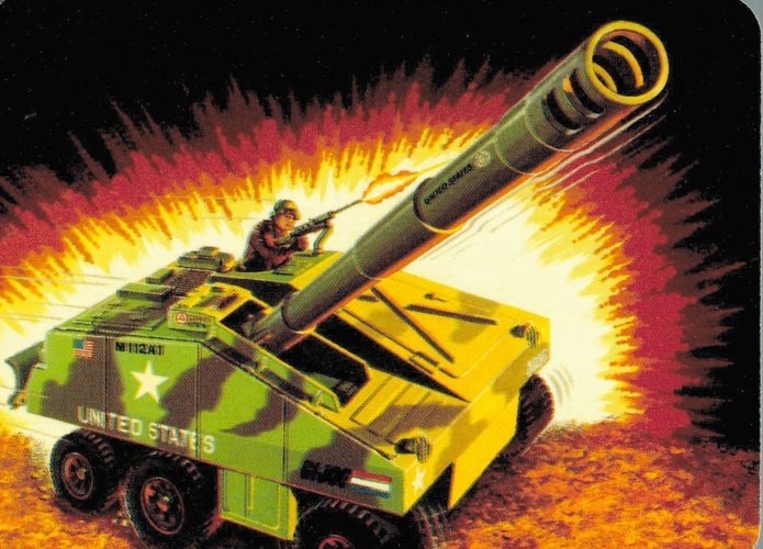 #55 Self-Propelled Cannon Slugger - 1986 G.I. Joe Action Cards