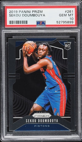 2019 PANINI PRIZM SEKOU DOUMBOUYA ROOKIE #261 PSA 10 GEM MINT