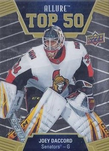 #T50-12 Joey Daccord - Ottawa Senators - 2019-20 Upper Deck Allure Hockey - Top 50