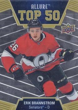 #T50-18 Erik Brannstrom - Ottawa Senators - 2019-20 Upper Deck Allure Hockey - Top 50