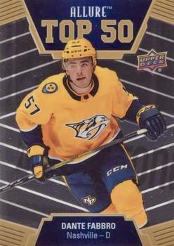 #T50-23 Dante Fabbro - Nashville Predators - 2019-20 Upper Deck Allure Hockey - Top 50