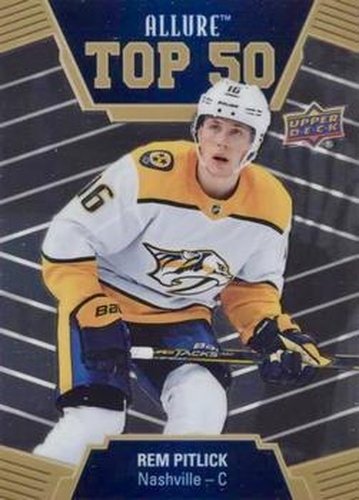 #T50-28 Rem Pitlick - Nashville Predators - 2019-20 Upper Deck Allure Hockey - Top 50