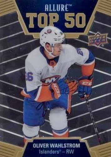 #T50-32 Oliver Wahlstrom - New York Islanders - 2019-20 Upper Deck Allure Hockey - Top 50