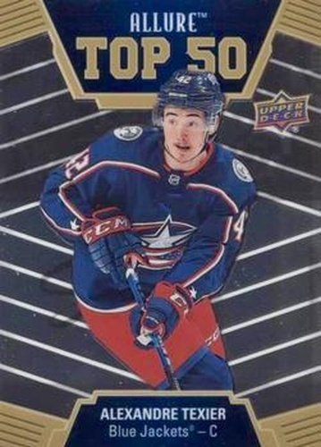 #T50-40 Alexandre Texier - Columbus Blue Jackets - 2019-20 Upper Deck Allure Hockey - Top 50