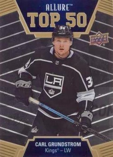 #T50-7 Carl Grundstrom - Los Angeles Kings - 2019-20 Upper Deck Allure Hockey - Top 50