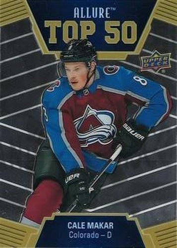 #T50-9 Cale Makar - Colorado Avalanche - 2019-20 Upper Deck Allure Hockey - Top 50