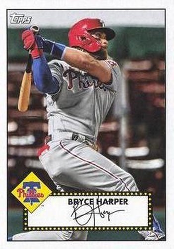 #T52-21 Bryce Harper - Philadelphia Phillies - 2021 Topps - 1952 Topps Redux Baseball