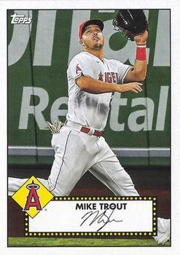 #T52-27 Mike Trout - Los Angeles Angels - 2021 Topps - 1952 Topps Redux Baseball