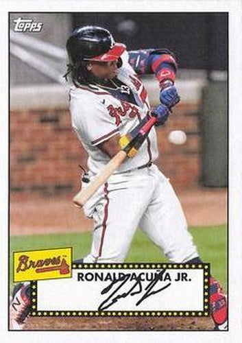 #T52-45 Ronald Acuña Jr. - Atlanta Braves - 2021 Topps - 1952 Topps Redux Baseball