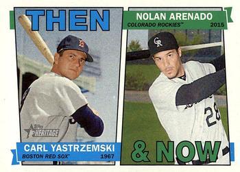 #TAN-YA Carl Yastrzemski / Nolan Arenado - Boston Red Sox / Colorado Rockies - 2016 Topps Heritage - Then And Now Baseball