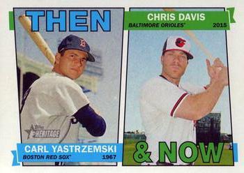 #TAN-YD Carl Yastrzemski / Chris Davis - Boston Red Sox / Baltimore Orioles - 2016 Topps Heritage - Then And Now Baseball