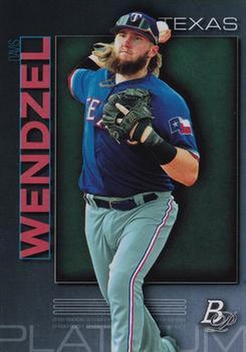 #TOP-24 Davis Wendzel - Texas Rangers - 2020 Bowman Platinum - Top Prospects Baseball