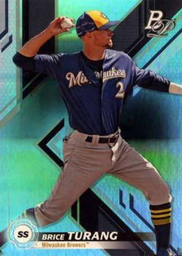 #TOP-61 Brice Turang - Milwaukee Brewers - 2019 Bowman Platinum - Top Prospects Baseball