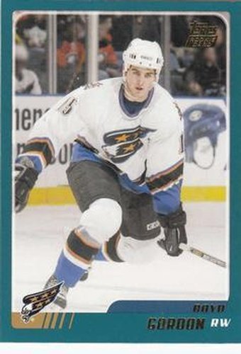 #TT143 Boyd Gordon - Washington Capitals - 2003-04 Topps Traded & Rookies Hockey