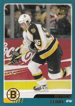 #TT155 Pat Leahy - Boston Bruins - 2003-04 Topps Traded & Rookies Hockey