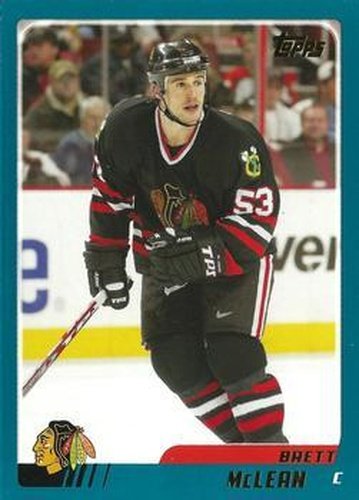 #TT34 Brett McLean - Chicago Blackhawks - 2003-04 Topps Traded & Rookies Hockey
