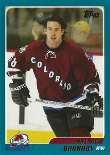 #TT37 Matthew Barnaby - Colorado Avalanche - 2003-04 Topps Traded & Rookies Hockey