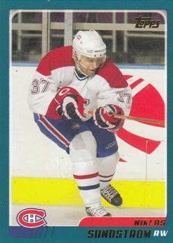 #TT46 Niklas Sundstrom - Montreal Canadiens - 2003-04 Topps Traded & Rookies Hockey