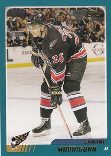 #TT81 Shaone Morrisonn - Washington Capitals - 2003-04 Topps Traded & Rookies Hockey