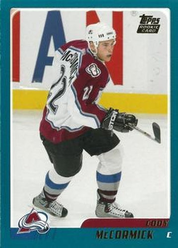 #TT98 Cody McCormick - Colorado Avalanche - 2003-04 Topps Traded & Rookies Hockey