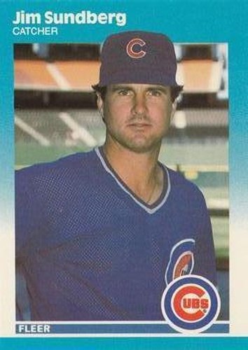 #U-114 Jim Sundberg - Chicago Cubs - 1987 Fleer Update - Glossy Baseball