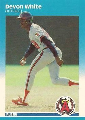 #U-123 Devon White - California Angels - 1987 Fleer Update - Glossy Baseball