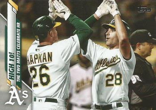 #U-218 High 10! Matt Chapman / Matt Olson - Oakland Athletics - 2020 Topps Update Baseball