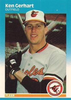 #U-34 Ken Gerhart - Baltimore Orioles - 1987 Fleer Update - Glossy Baseball