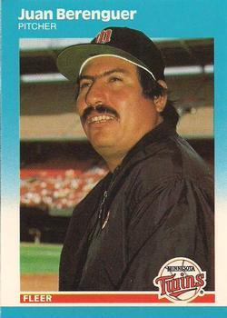 #U-4 Juan Berenguer - Minnesota Twins - 1987 Fleer Update - Glossy Baseball