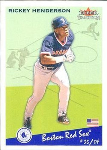 #U105 Rickey Henderson - Boston Red Sox - 2002 Fleer Tradition Update Baseball