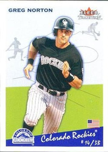 #U108 Greg Norton - Colorado Rockies - 2002 Fleer Tradition Update Baseball