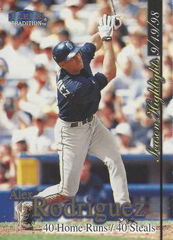 #U10 Alex Rodriguez - Seattle Mariners - 1998 Fleer Tradition Update Baseball